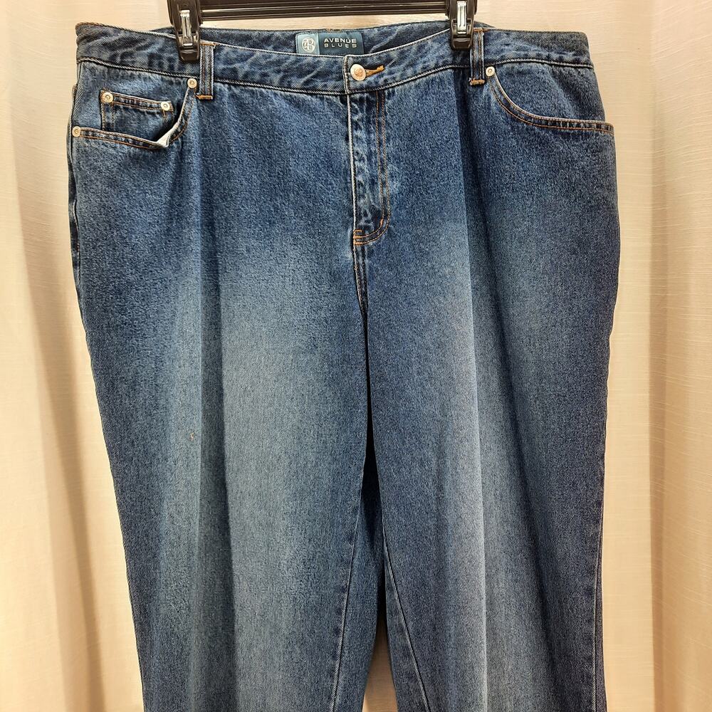 Avenue Blues 100% Cotton Blue‎ Jeans Women's Size 20 Tall